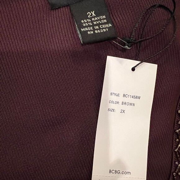 BCBGMAXAZRIA Embellished Long Sleeve Cardigan Sweater Size 2X - Picture 4 of 4